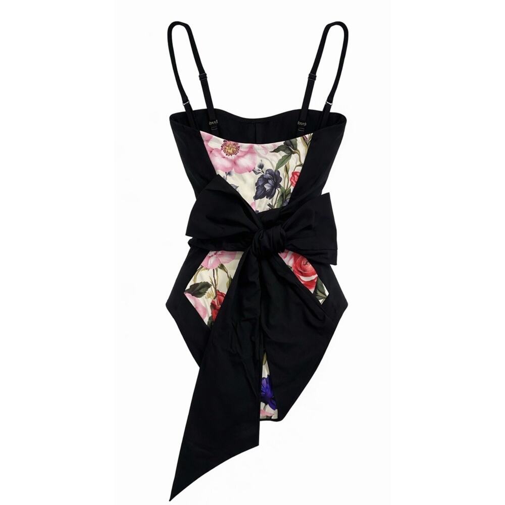 TA3 Sashy Shaping One Piece Swimsuit Frame Rose Snake/Black Floral XXS R/L NWT - Picture 4 of 10